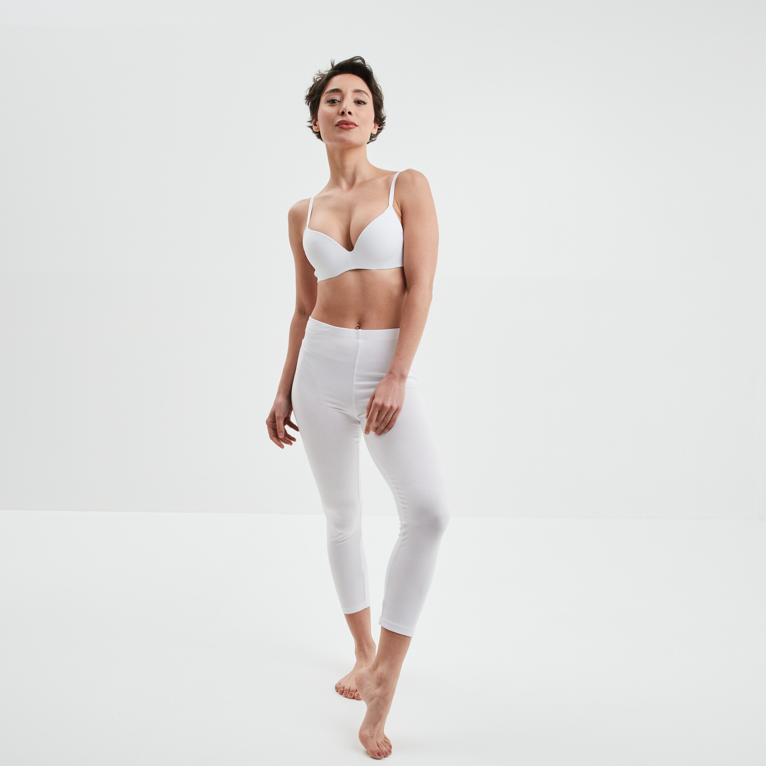 Soutien-gorge push-up microfibre blanc femme | La Halle