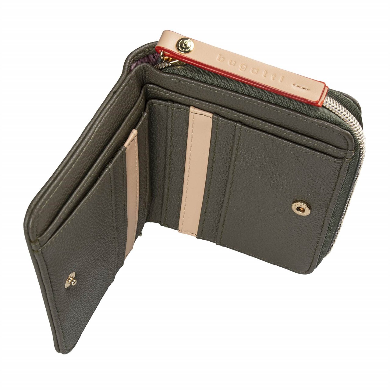 BUGATTI Handtaschen khaki ELLA wallet zip M
