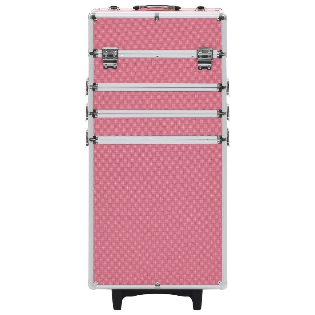 vidaXL Kosmetik-Koffer Kosmetikkoffer Aluminium Rosa