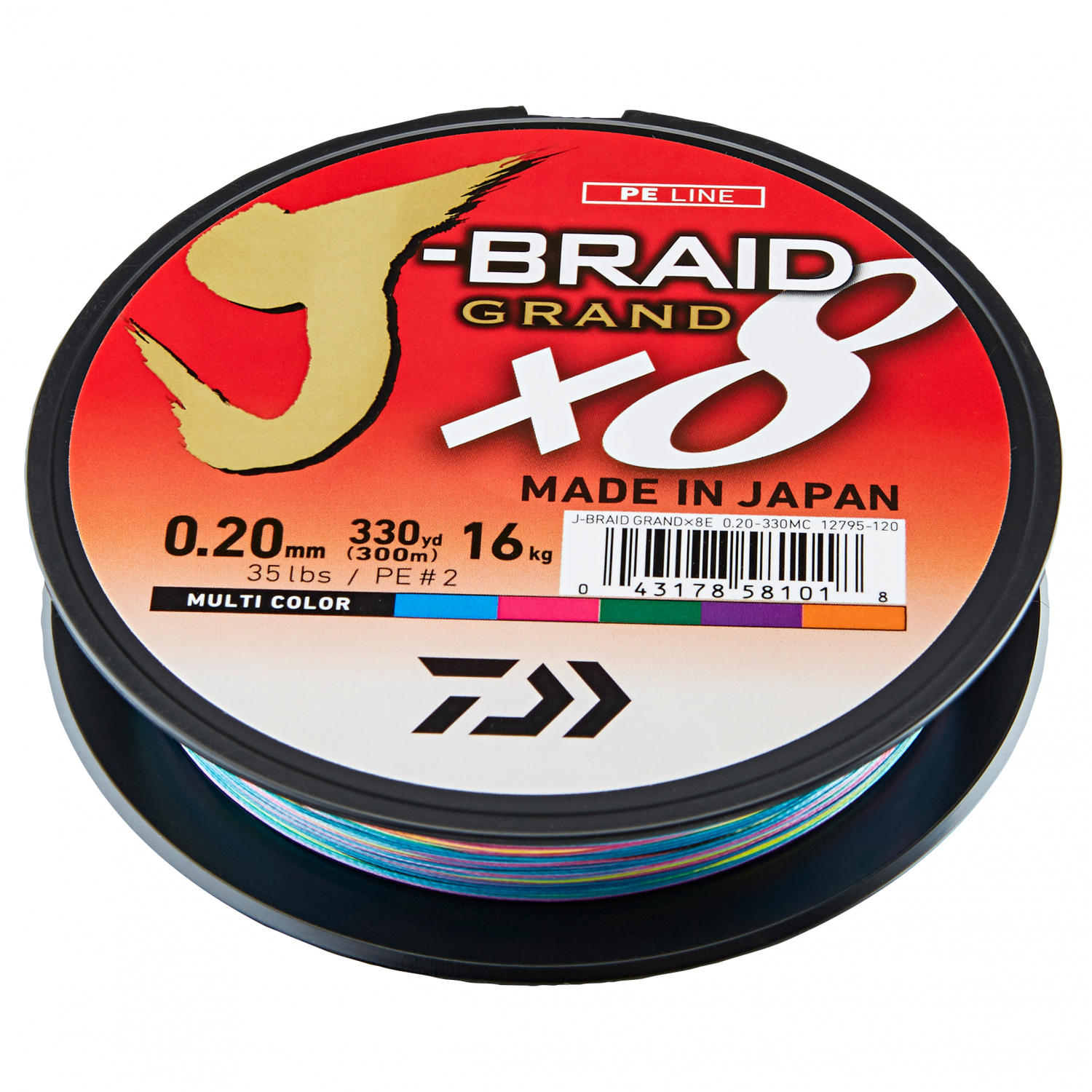 Daiwa Angelschnur J-Braid Grand X8 (multi-color, 300 m)