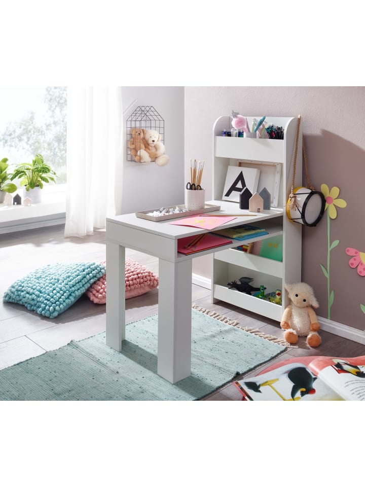 KADIMA DESIGN Kinderschreibtisch | Weiß, 90x50x110cm, Mit Regal günstig kaufen onesize