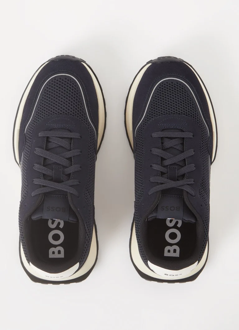 Sneakersy HUGO BOSS Jonah z siateczki i detalami ze zamszu