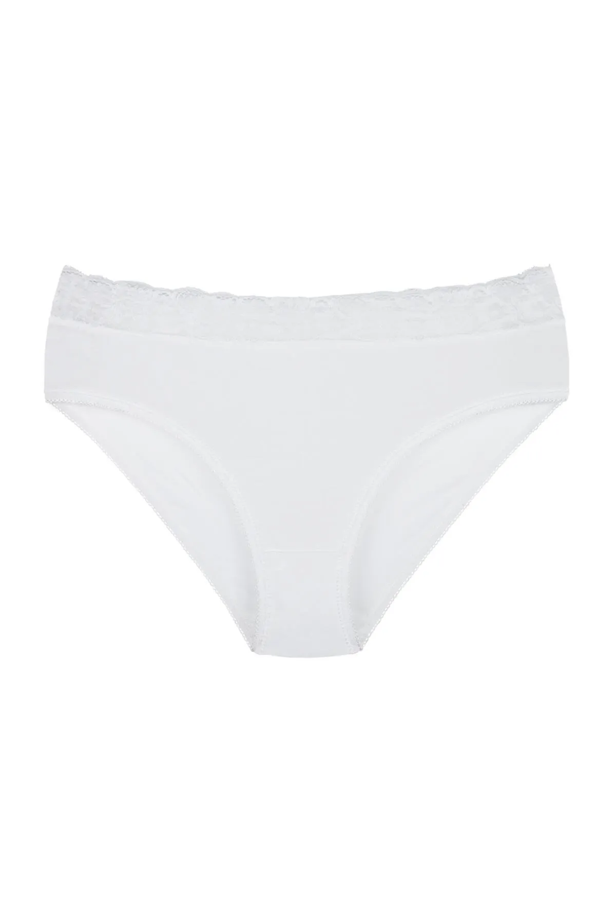 Sensu  5er-Pack Slip-Höschen aus Bio-Bambusstoff mit Spitze und Taille für Damen – Kts3081