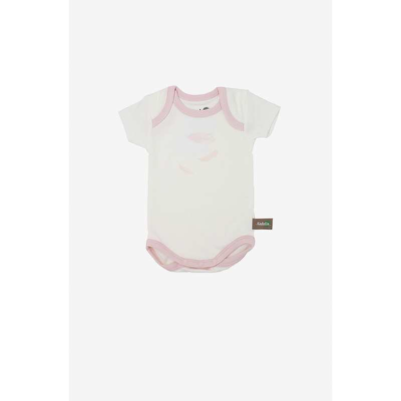 Lot de 3 Body manches courtes en Coton Bio à motifs plumes