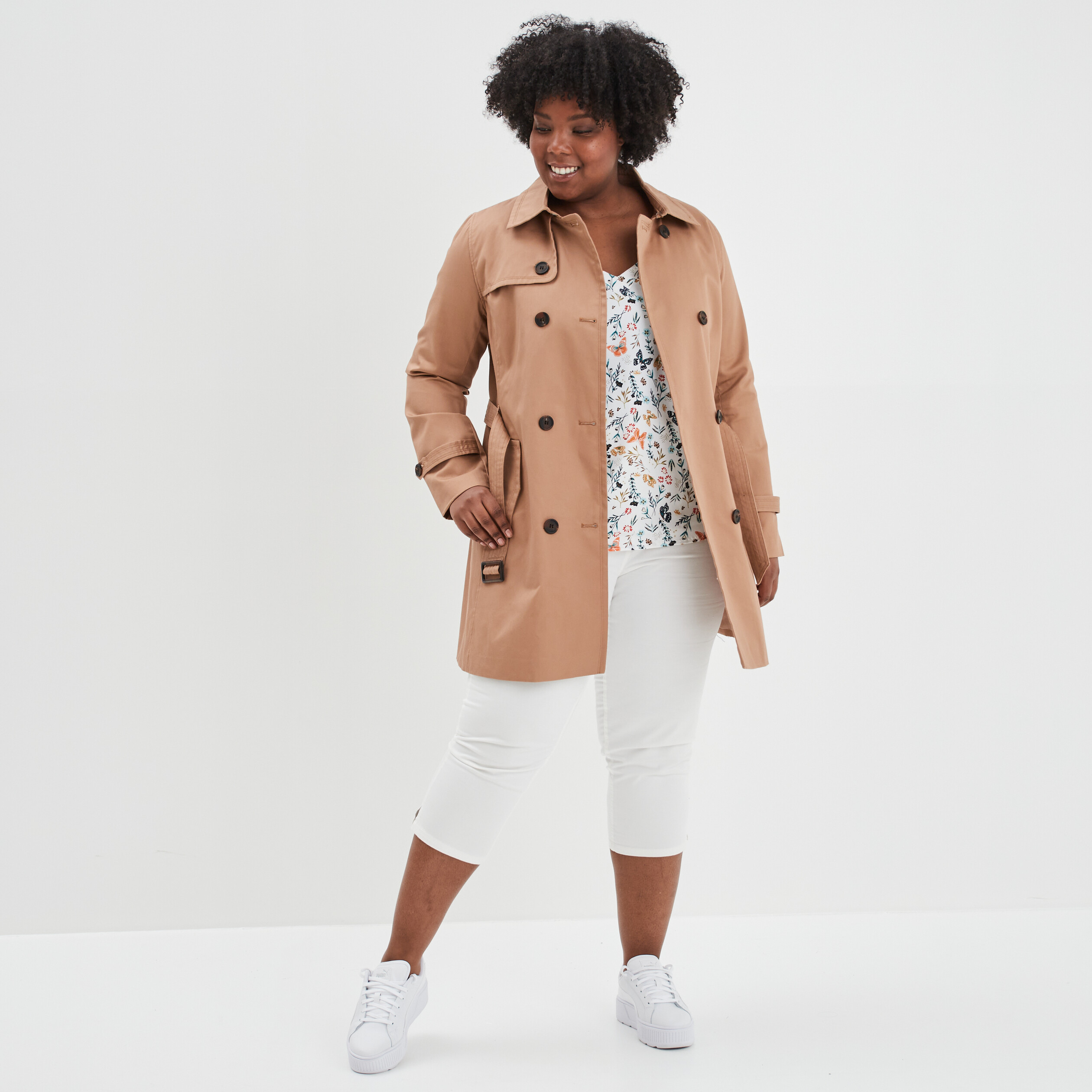 Blouse sans manches beige femme grande taille | La Halle