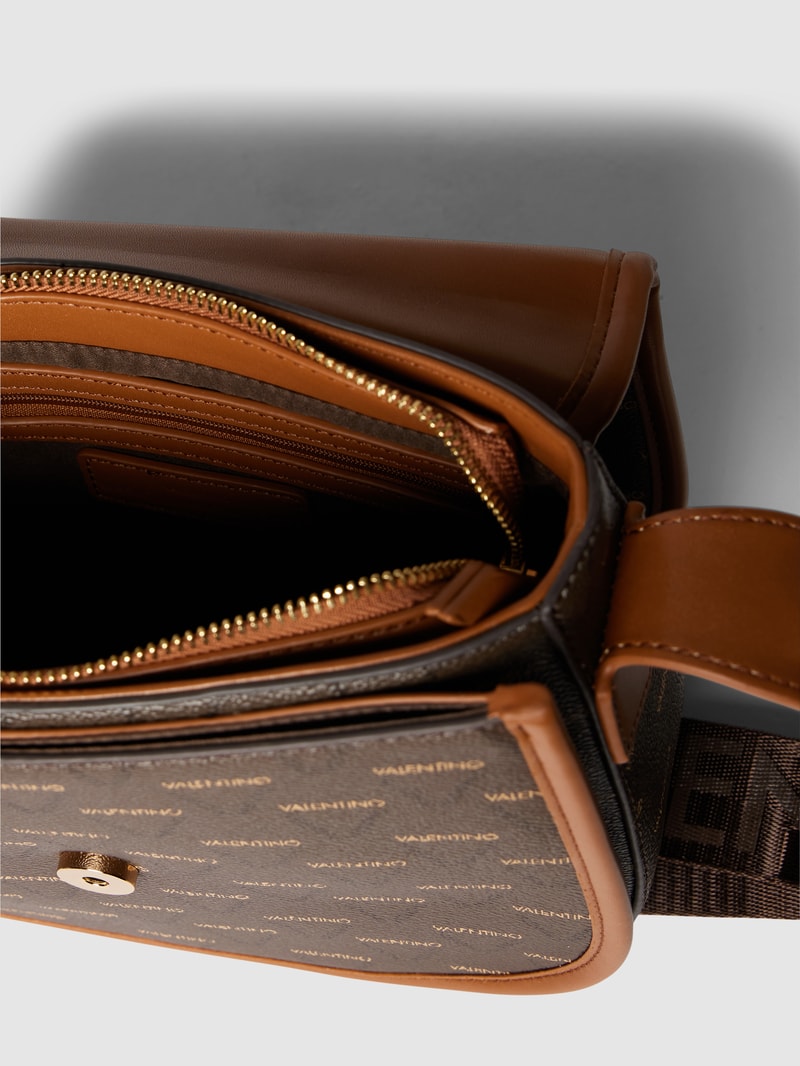 Handtasche mit Allover-Logo-Muster Modell 'RAVIOLI' in dunkelbraun