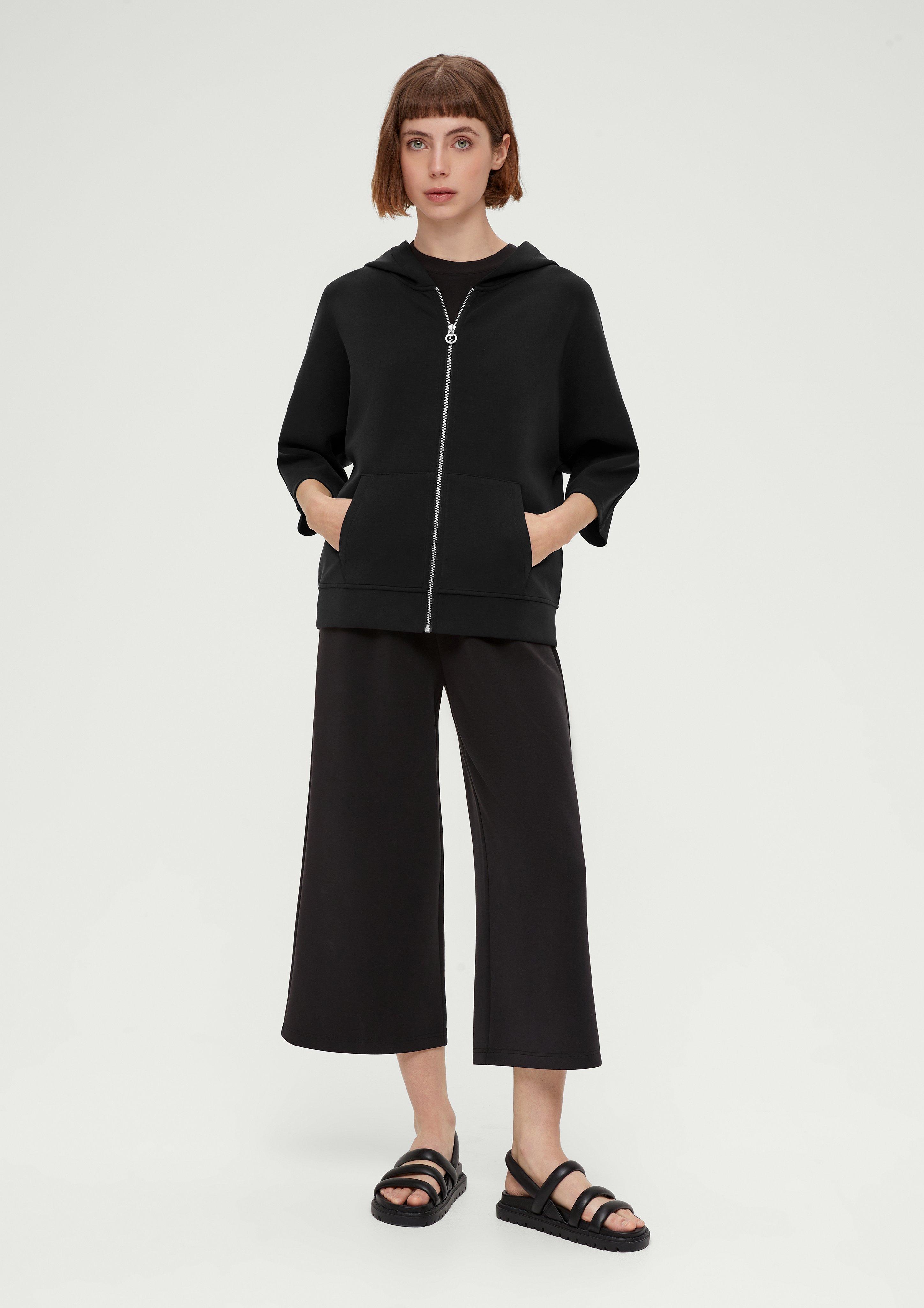 Sweatshirt-Jacke mit Modal  2131526-9999