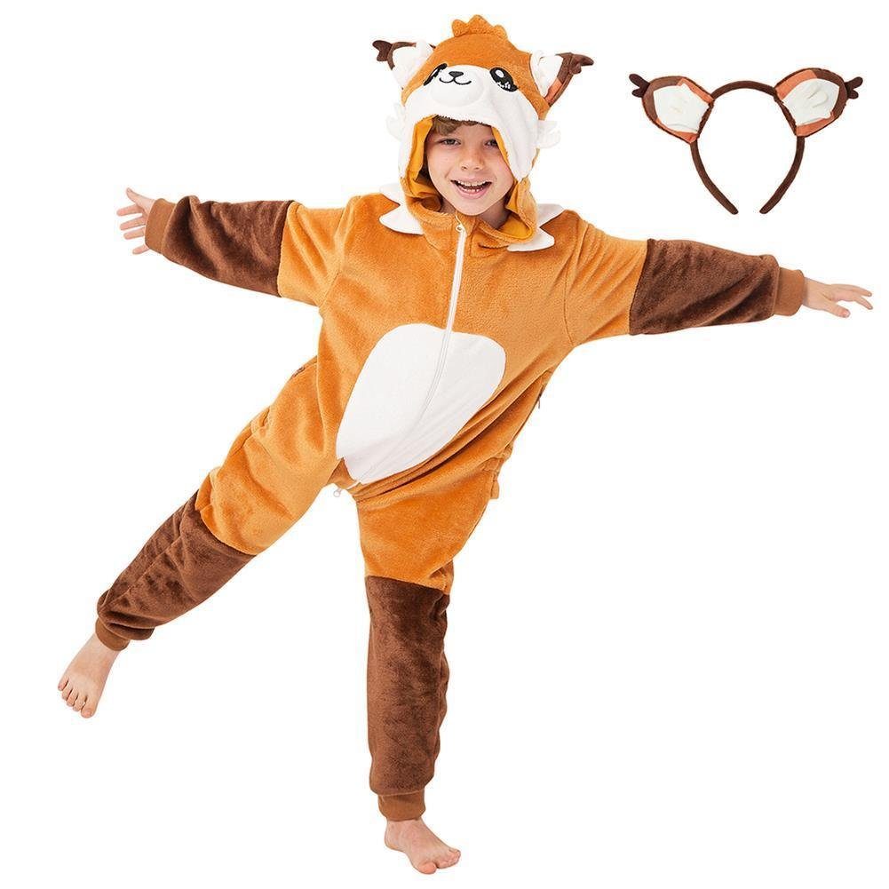 Corimori Jumpsuit Kinderkostüm Onesie Overall in Größen 90-110cm (2-tlg)