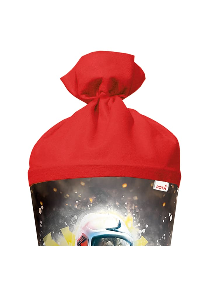 ROTH Schultüte groß Feuerwehrmann 70 cm, Glanzfolie in Rot günstig kaufen onesize