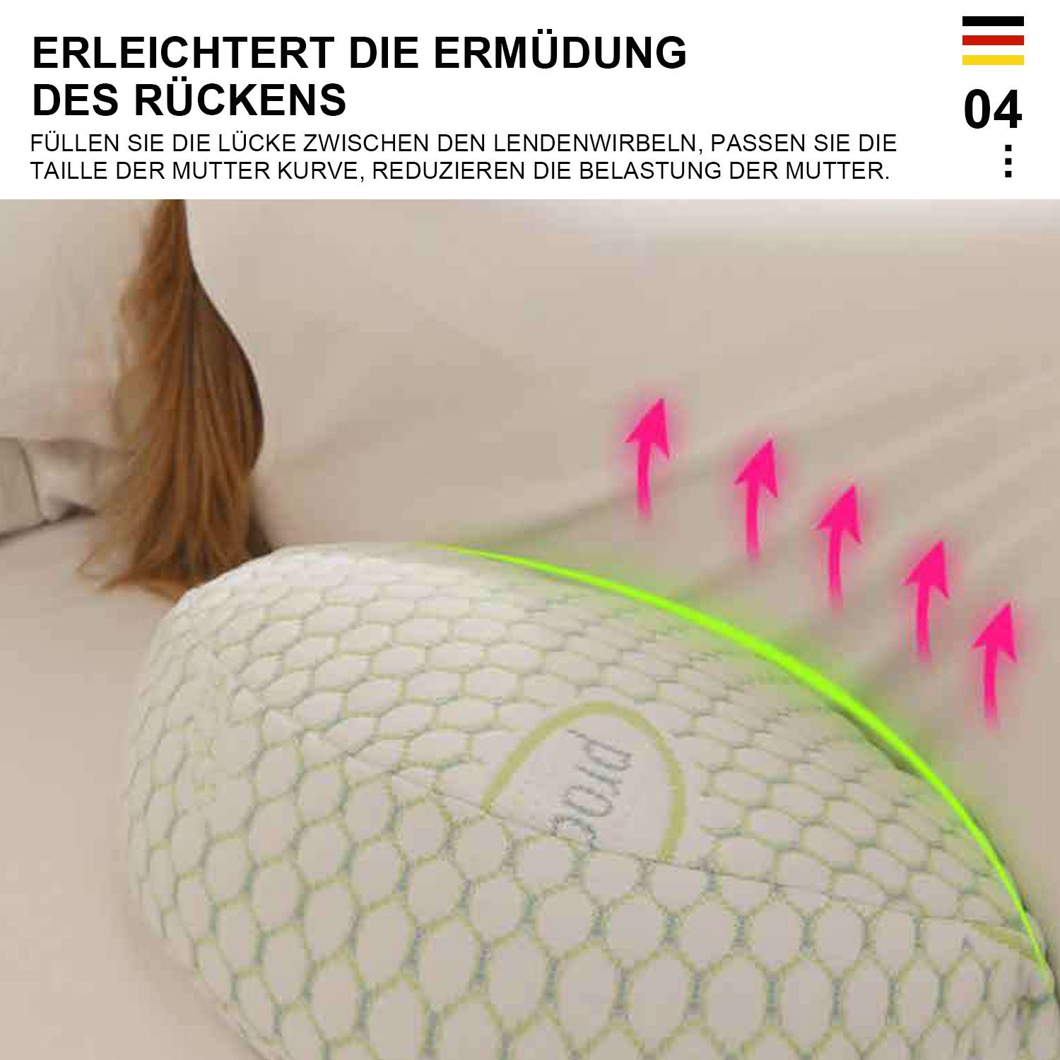 MAGICSHE Stillkissen Schwangerschaftskissen, Seitenschläferkisssen in U-Form, Side Sleeping Schwangere Frauen Kissen