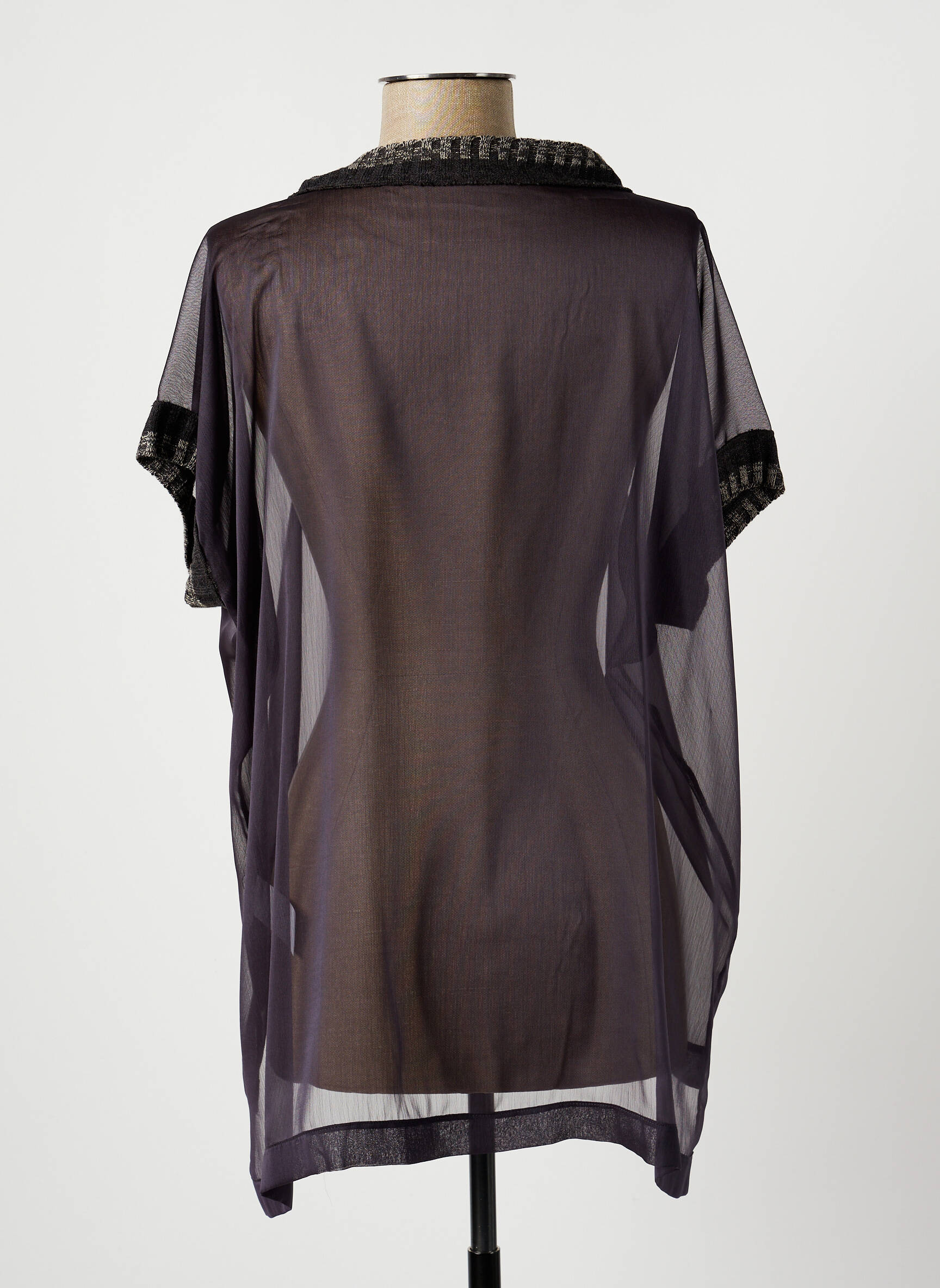 Lauren Vidal Tuniquemanchecourte Femme couleur gris