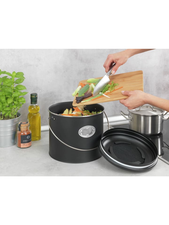 Wenko Komposteimer Mod. Nero 6 L, Komposteimer Nero 6 L in Schwarz günstig kaufen onesize