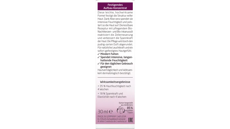 WELEDA NACHTKERZE Festigendes Aufbau-Konzentrat 30 ml