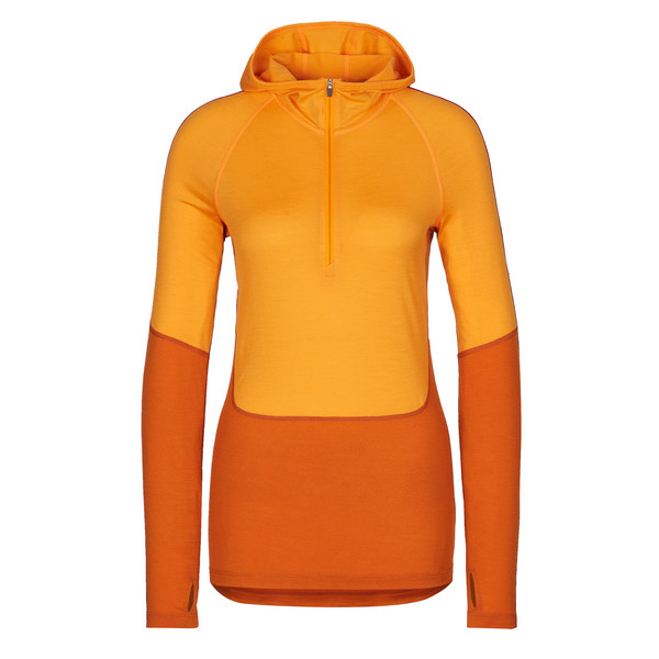 W MERINO 200 SONEBULA LS HALF ZIP HOOD Damen - Funktionsunterwäsche