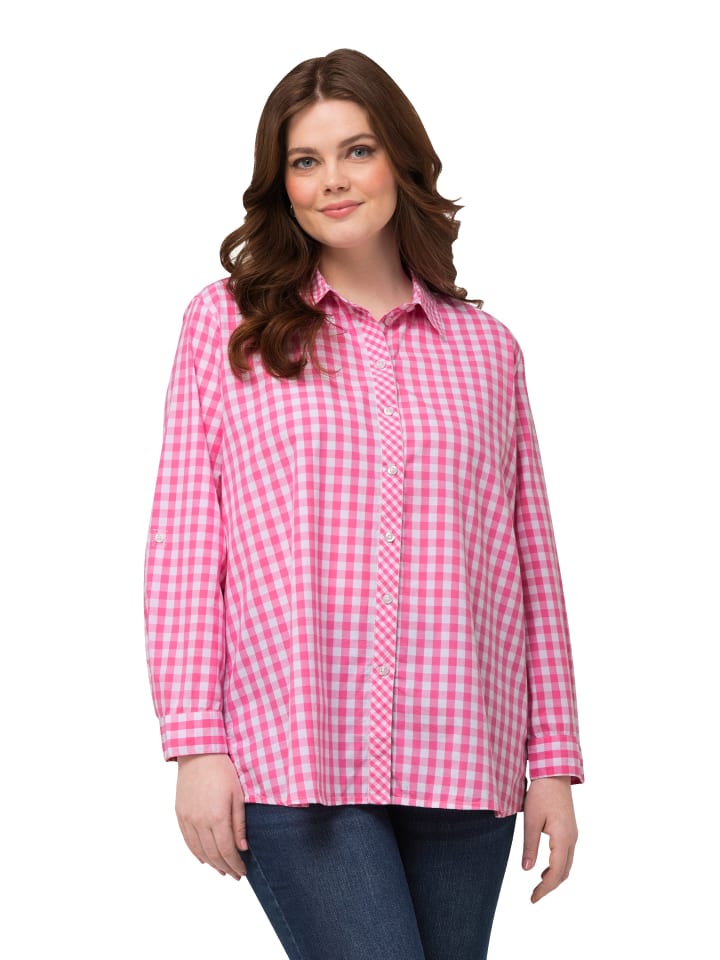 Ulla Popken Trachtenbluse in fuchsia pink günstig kaufen 46-48