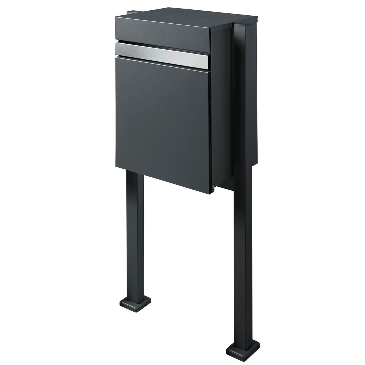 Weles AMARE DESIGN Paketbox Briefkasten Luxury mit Hausnummer - 58 x 44 x 35 cm - Anthrazit (7016)