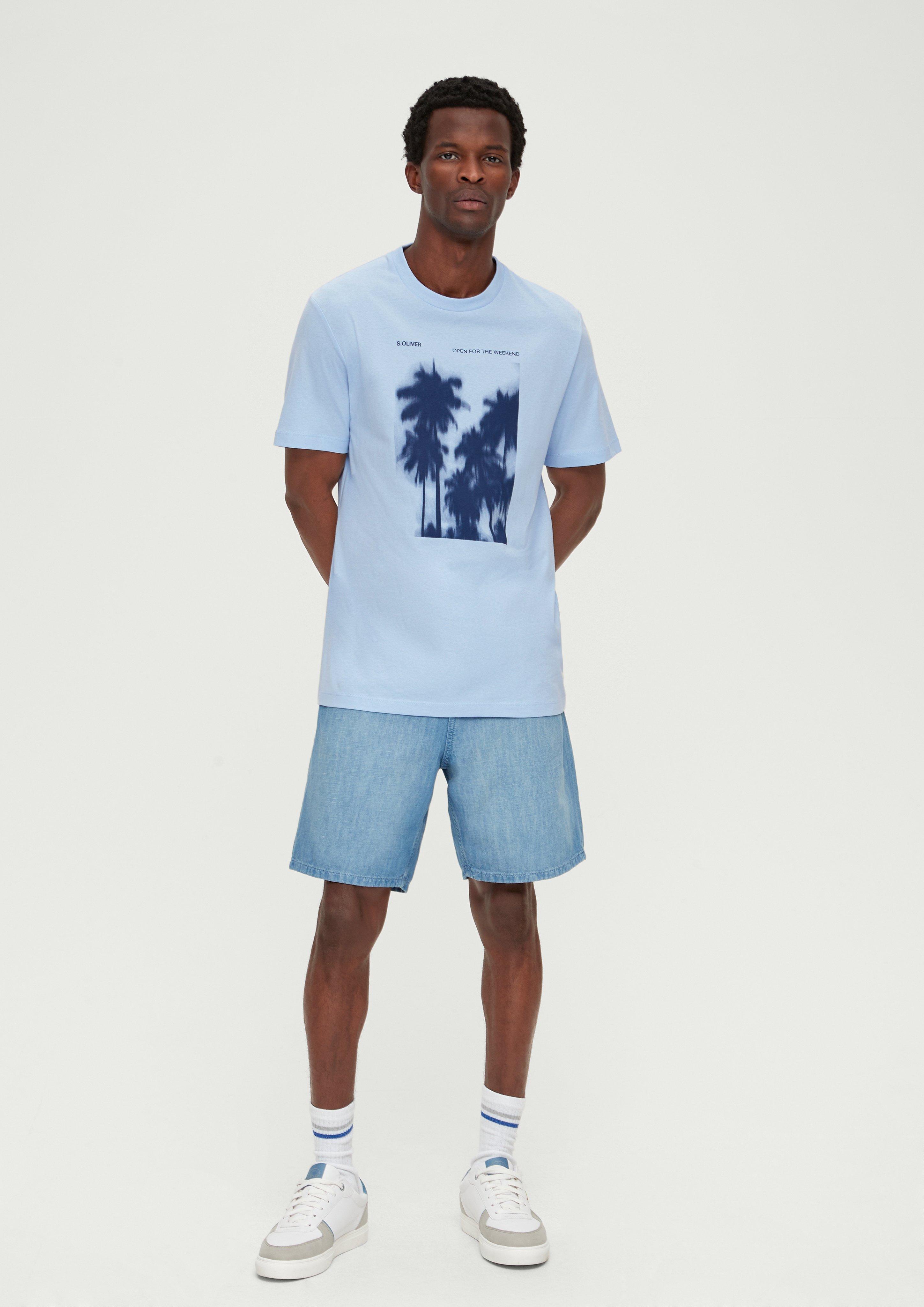 Baumwollshirt mit Frontprint  2131368-50D1