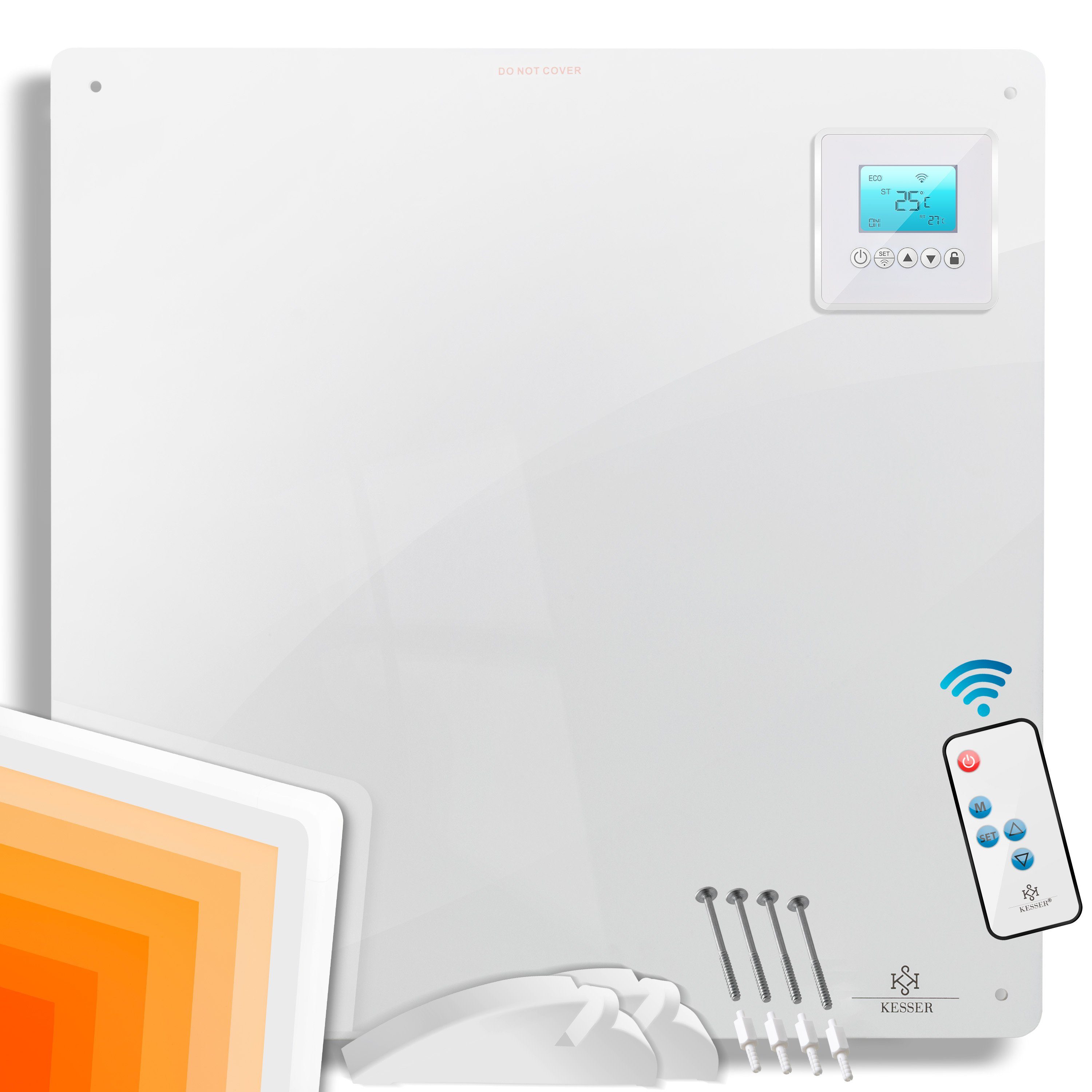 KESSER Infrarotheizung, Infrarotheizung 425-550 Watt mit Fernbedienung LCD-Display