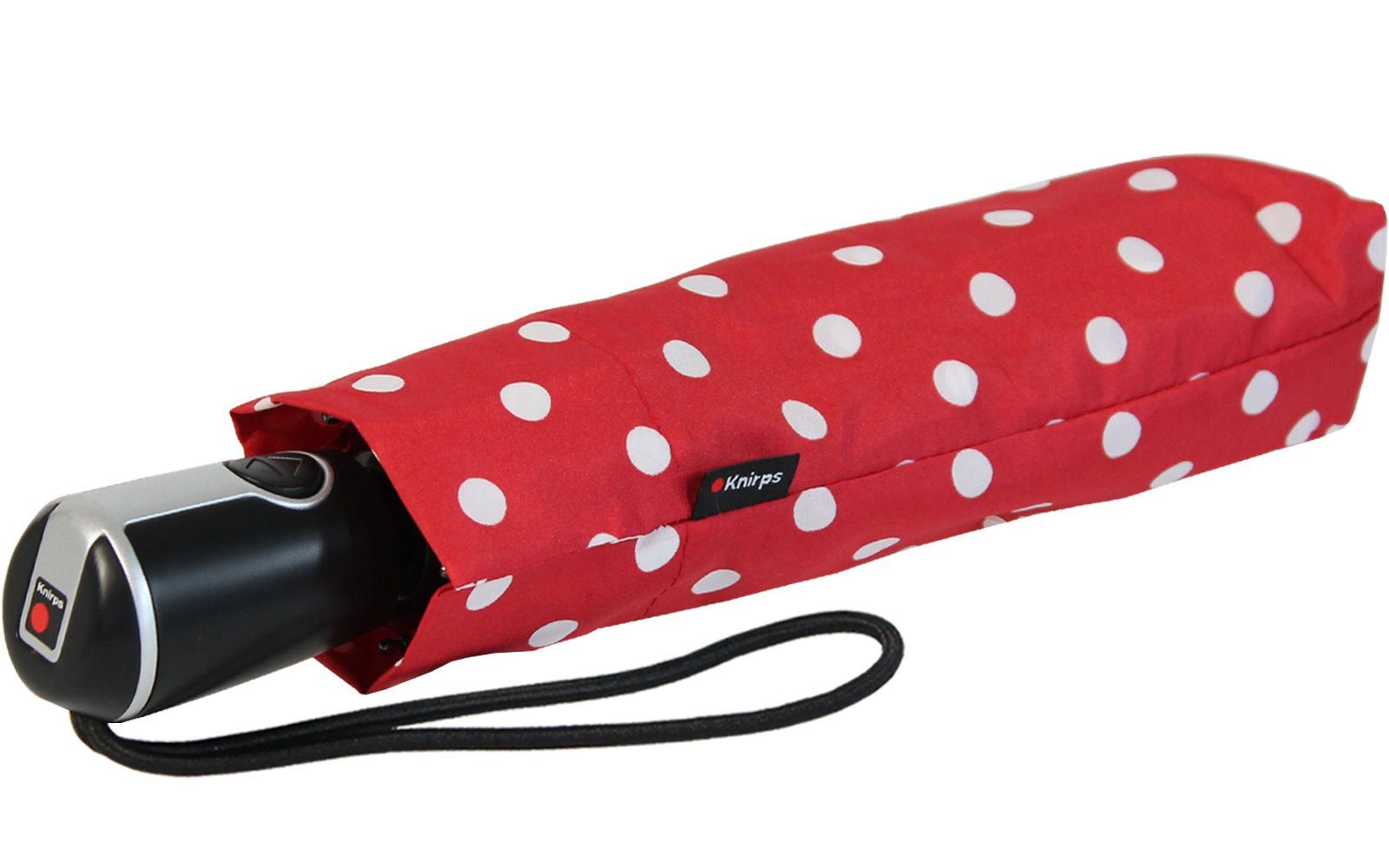 Knirps® Taschenregenschirm Large Duomatic mit Auf-Zu-Automatik - Polka Dots, der große, stabile Begleiter