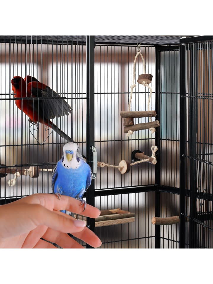 relaxdays 9-tlg. Vogelspielzeug in Natur günstig kaufen onesize