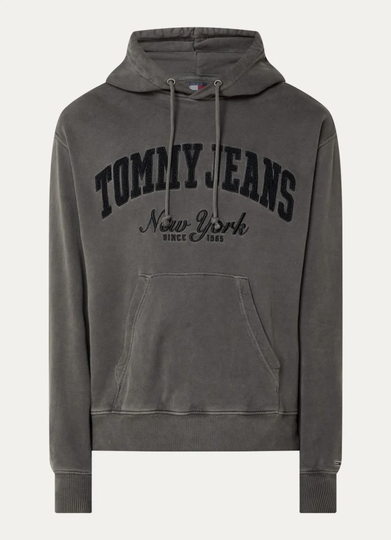 Mikina s kapucňou Tommy Hilfiger Vintage Varsity s výšivkou loga