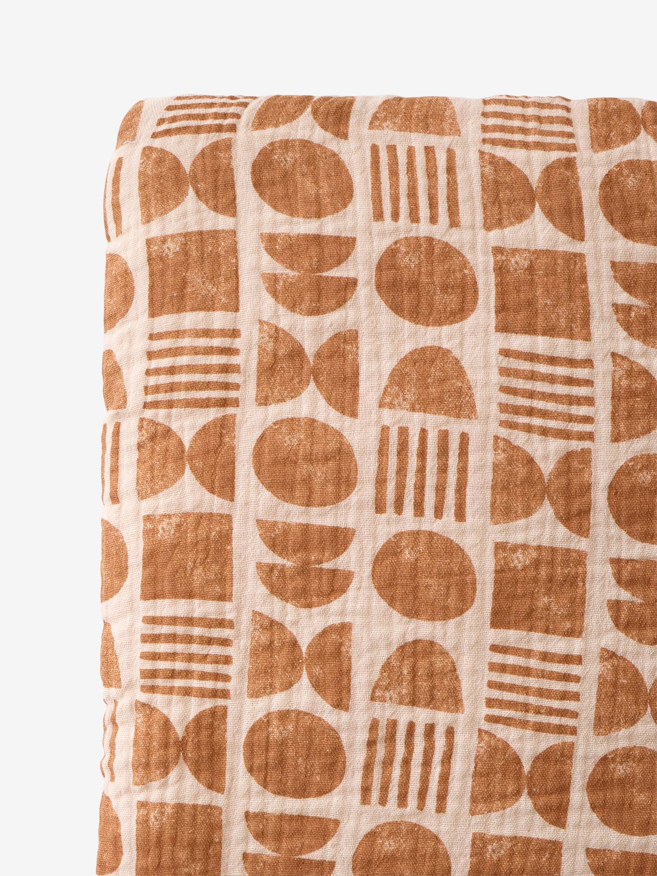 Vertbaudet Baby Spieldecke/ Laufstalleinlage ETHNIC mit Recycling-Polyester - beige bedruckt