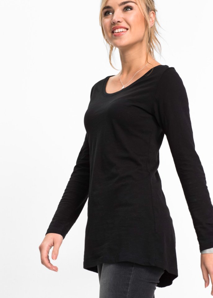 Langarmshirt mit Rundhalsausschnitt