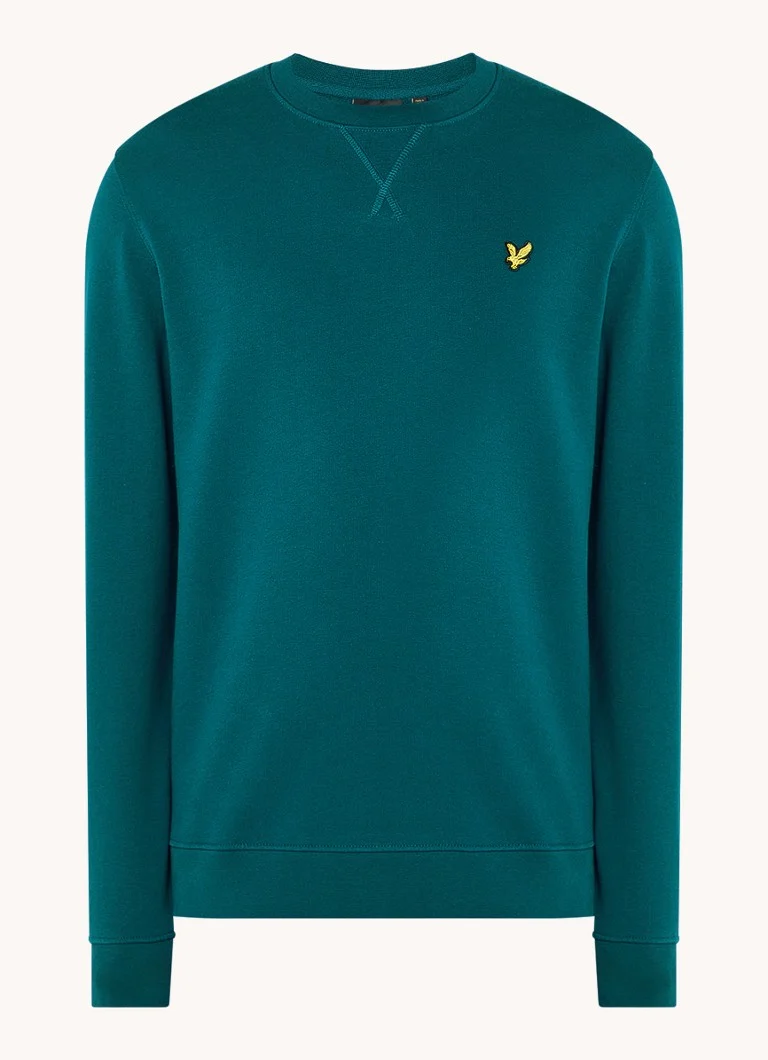 Lyle & Scott genser med logo og trykk på ryggen