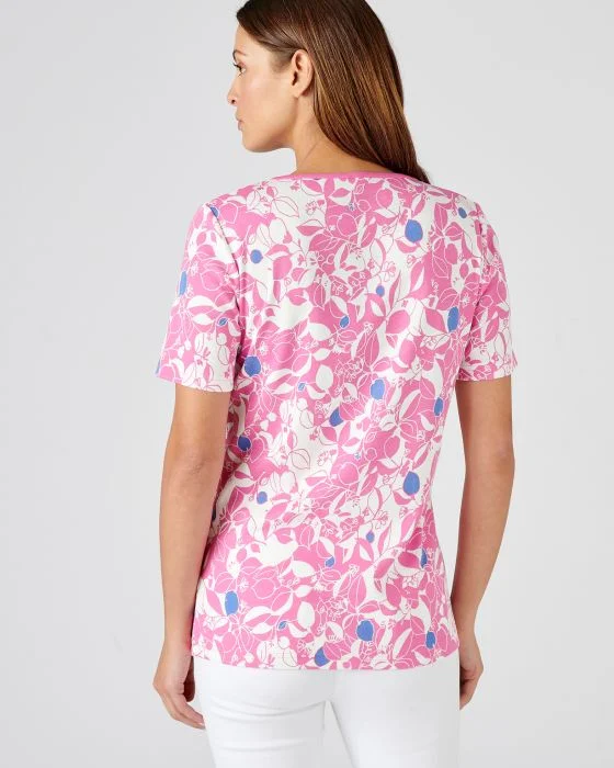 Tee-shirt col tunisien pur coton
