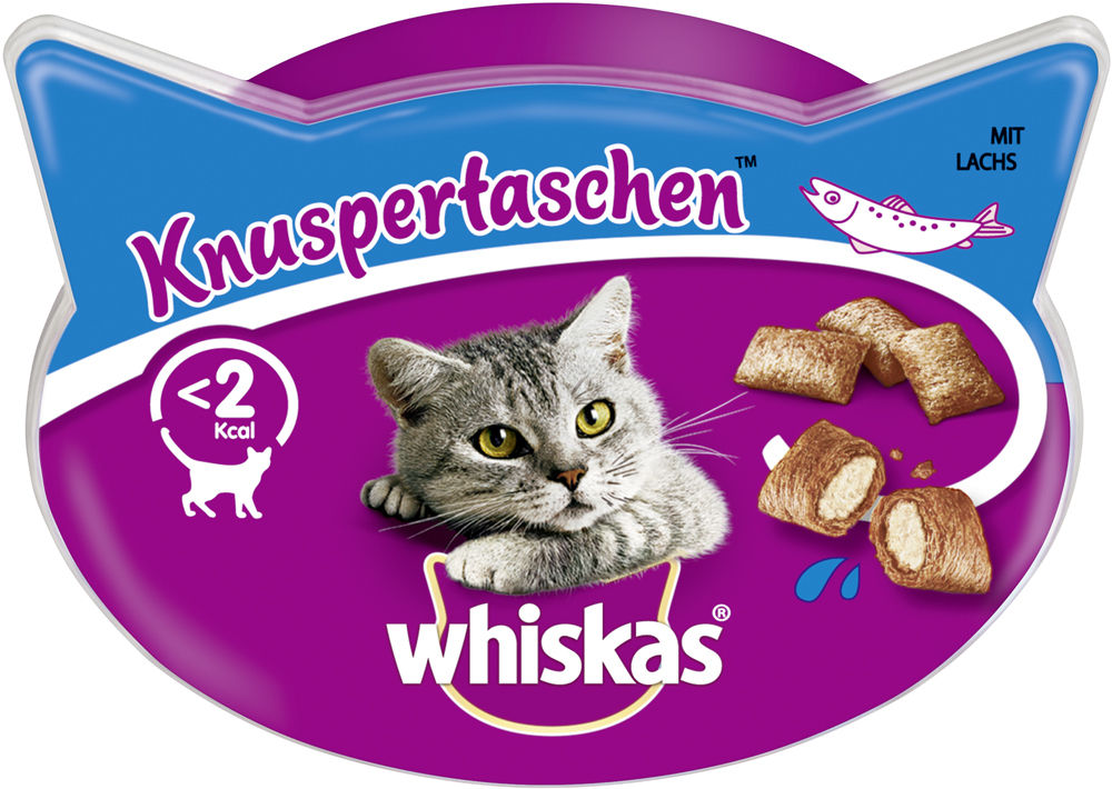Whiskas Snacks Whiskas Knuspertaschen 8x60g Lachs