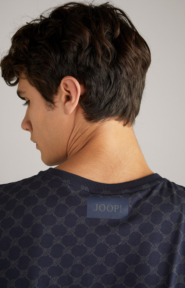 Cornflower Loungewear Longsleeve in Navy gemustert