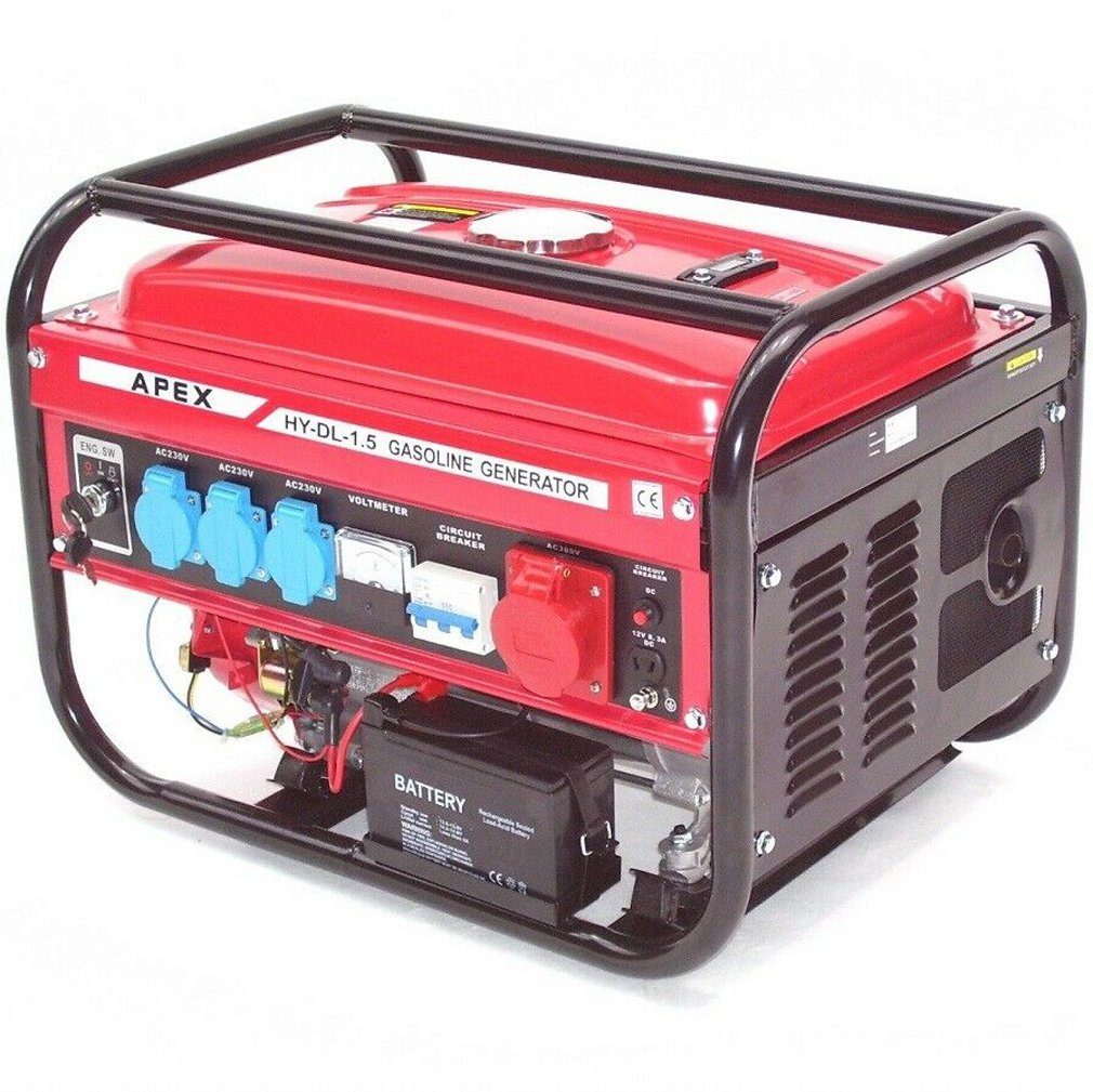 Apex Stromerzeuger Elektro-Start Benzin Stromerzeuger 9500E Generator 230V 400V 66265, (1-tlg)