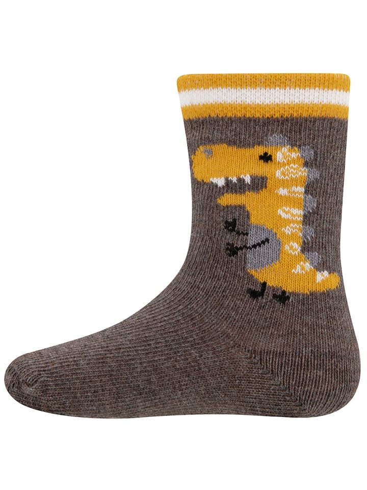 ewers 2er-Set Socken 2er Pack Dino in mokka günstig kaufen