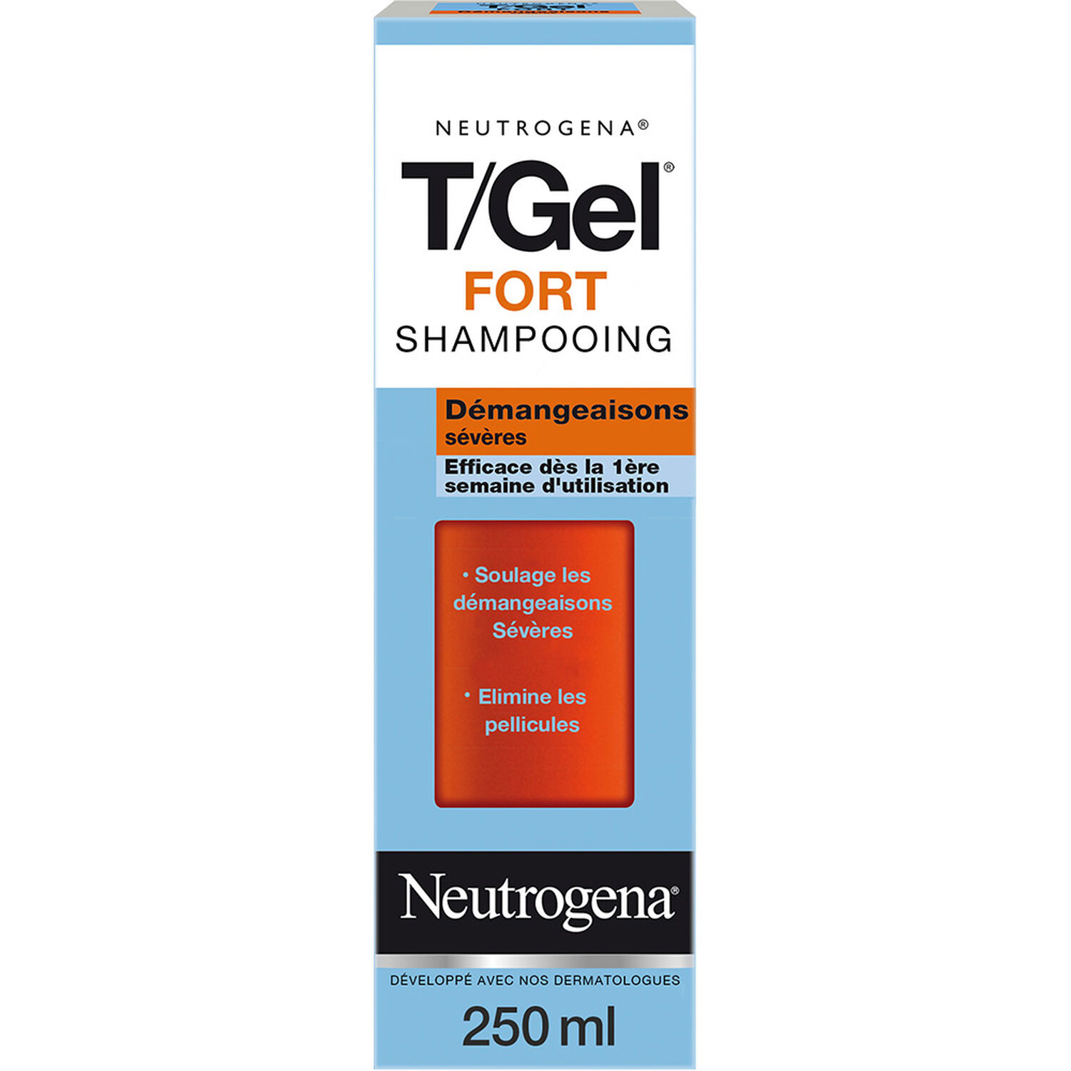 Neutrogena SHAMPOOING NEUTROGENA® T/GEL Fort shampooing contre les démangeaisons sévères 250 ml