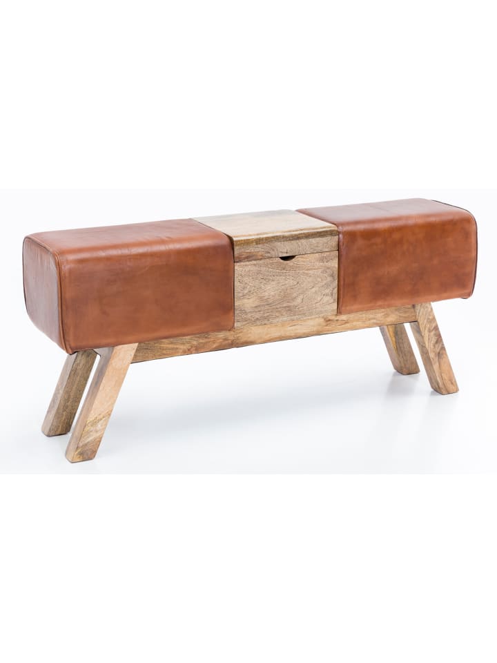 KADIMA DESIGN Turnbock | Echtleder, 120x29x53cm, Braun, Aufbewahrung günstig kaufen onesize
