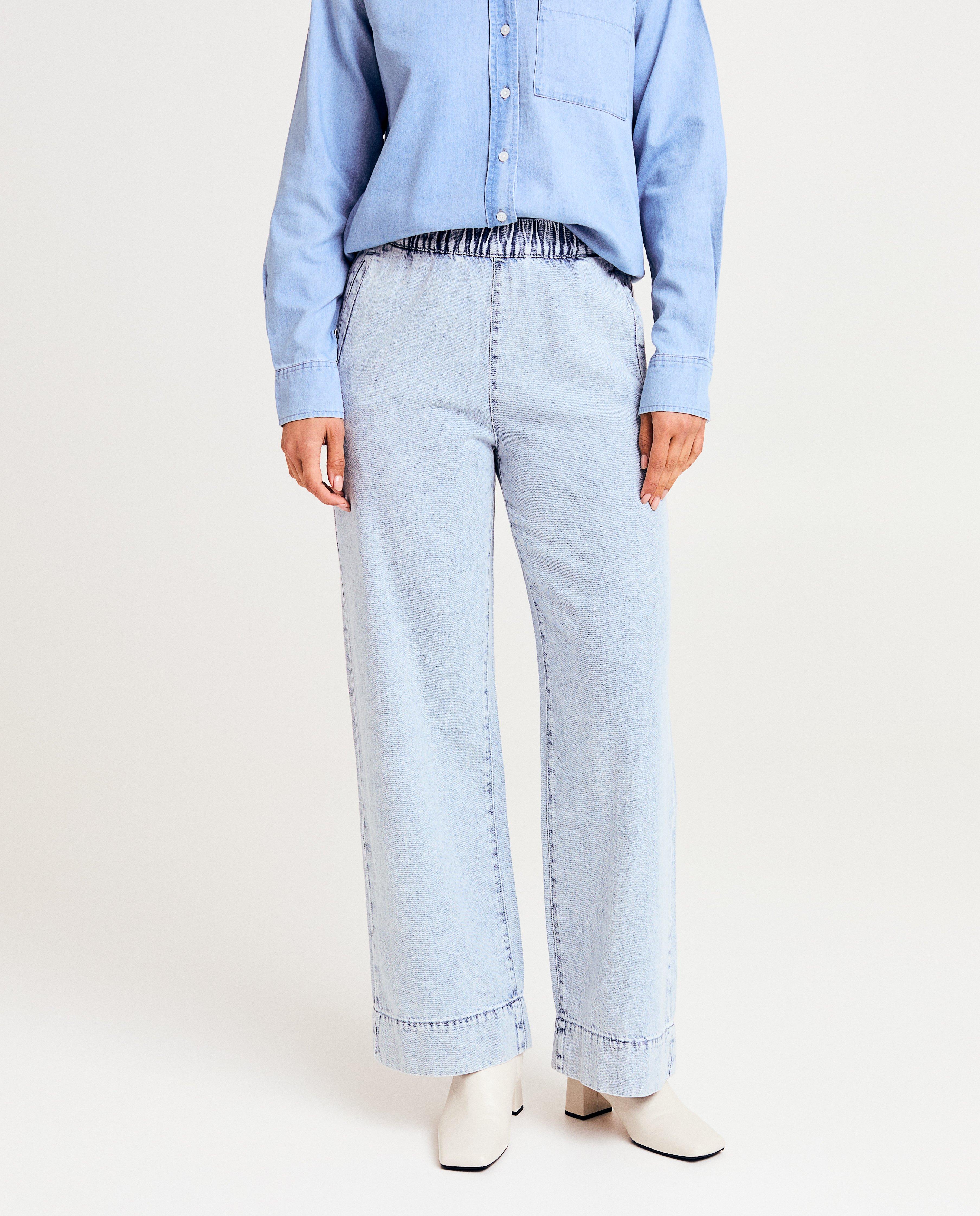 Sora Blue farmer, világoskék culotte szabású