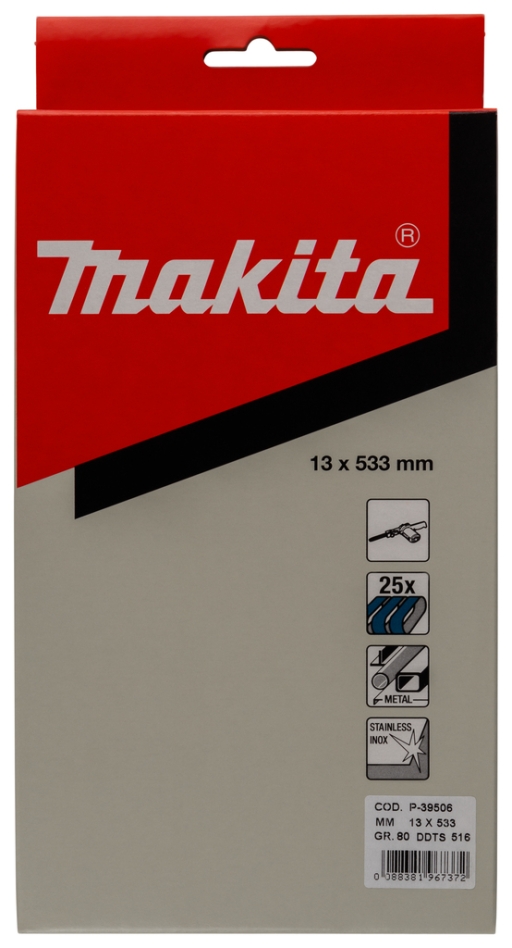 Макита додатна опрема П-39506 брусна трака К80 13x533 мм плава - 25 комада