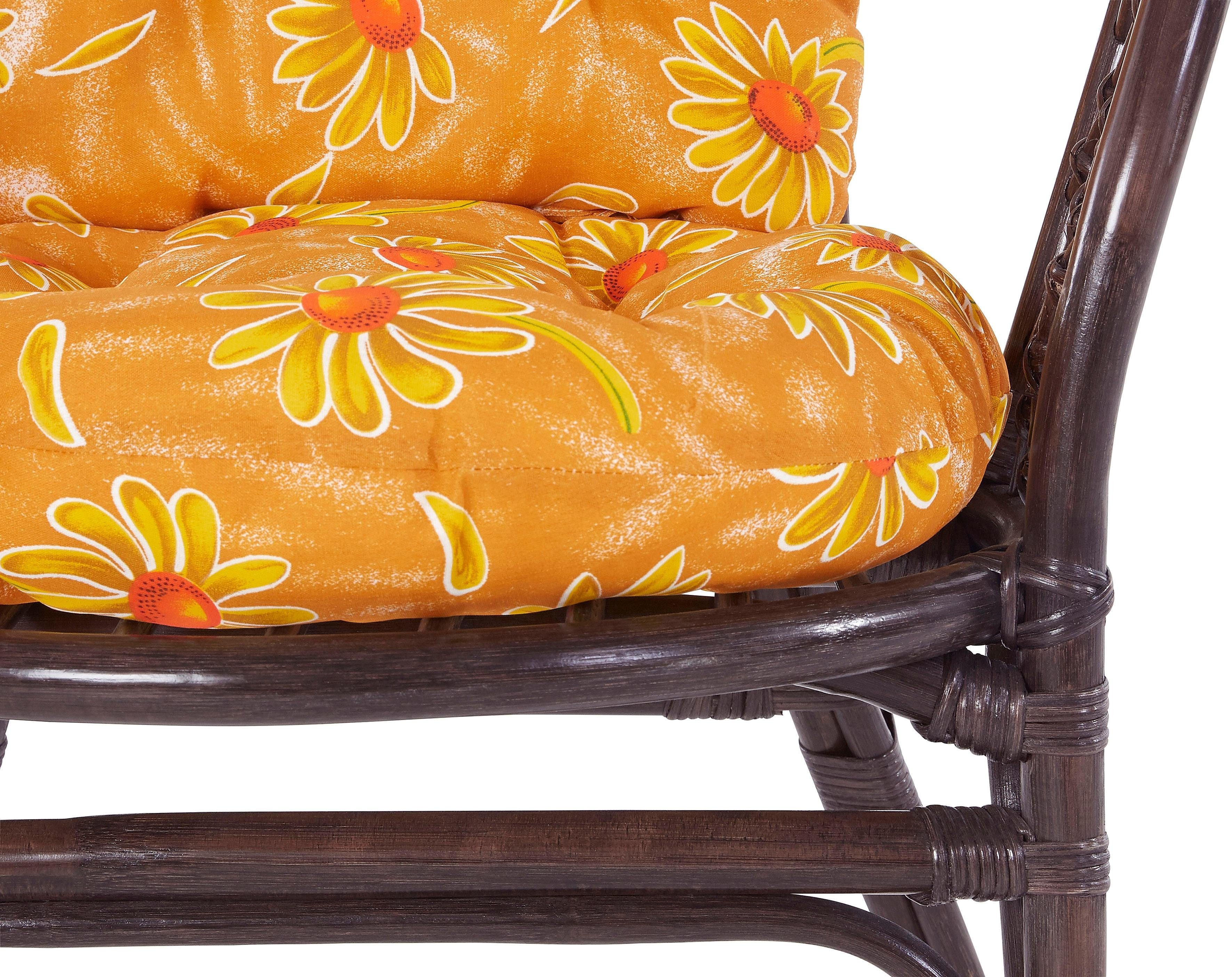 Home affaire Rattanstuhl Rattansessel, im 2er-Set aus Rattan und passenden Kissenauflagen, Breite 66 cm