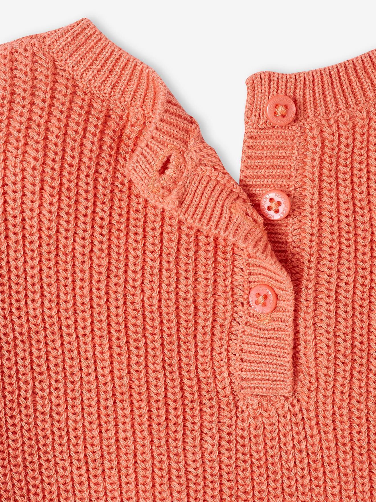 Vertbaudet Baby Pullover aus Rippstrick Oeko-Tex - eisblau