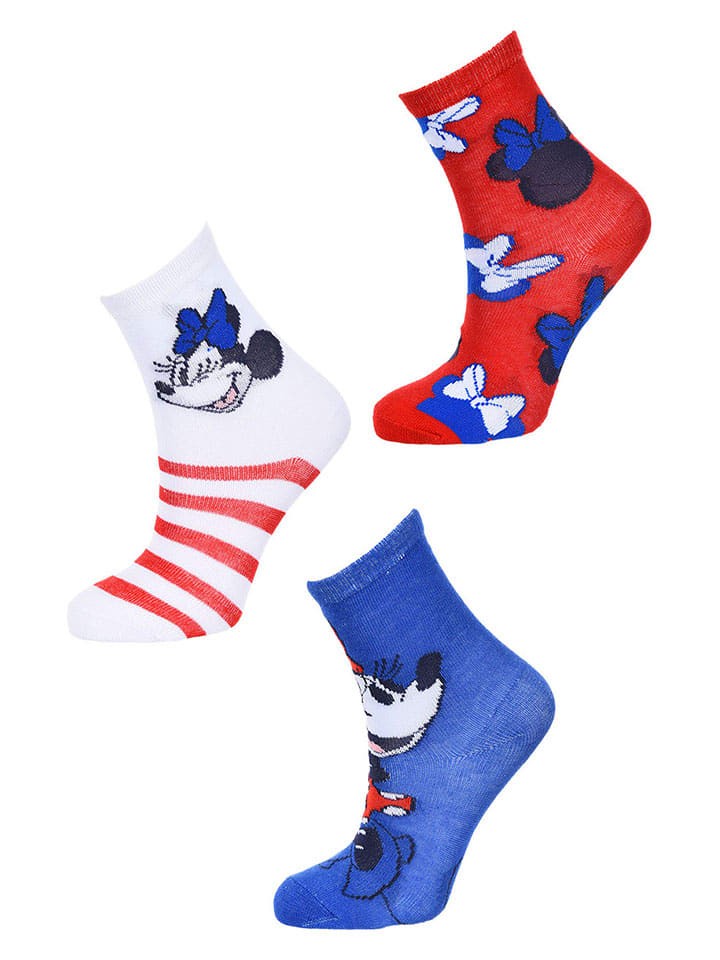 Disney Minnie Mouse 3er-Set: Socken 