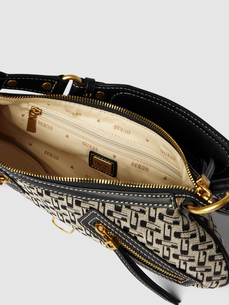 Handtasche mit Allover-Print Modell 'BELLE' in schwarz