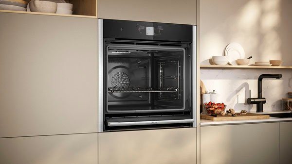 NEFF Einbaubackofen N 90 B64CT73N0, mit Teleskopauszug nachrüstbar, Hydrolyse