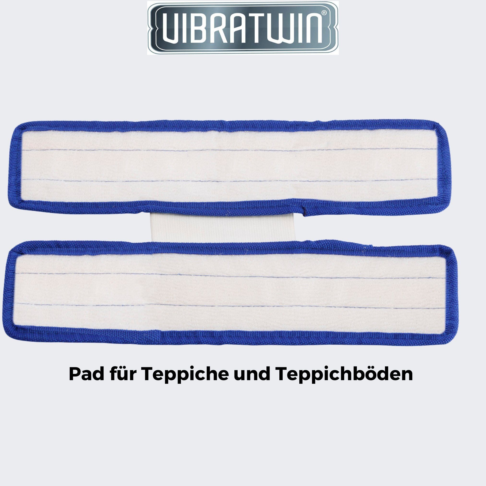 Best Direct® VibraTwin® Hartbodenreiniger Ersatzmatten Wischbezug (Teppichpad, 32x19 cm, Packung, 1-tlg., Zubehör, 3 Varianten: Polierset, Teppich Pad oder Scheuer- und Fleckenpad)