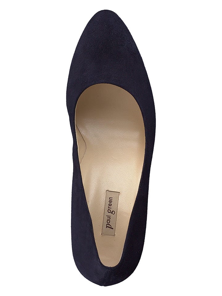 Paul Green Leder-Pumps in Dunkelblau günstig kaufen