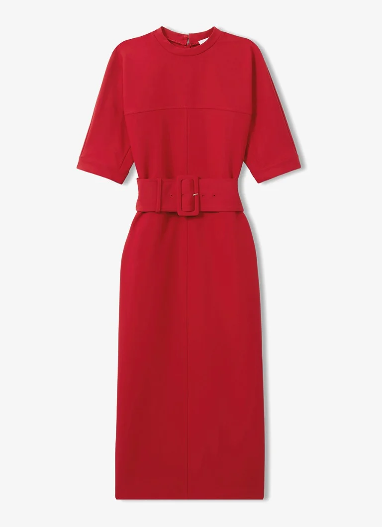 Rochie midi Reiss Naya cu curea