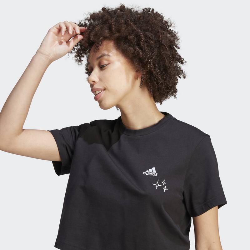 adidas Scribble Embroidery Crop-Shirt T-Shirt Damen