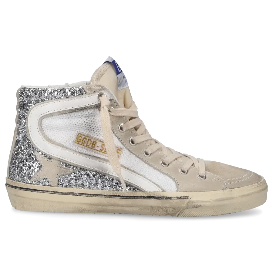 Golden Goose - Sneaker high SLIDE Veloursleder - weiß
