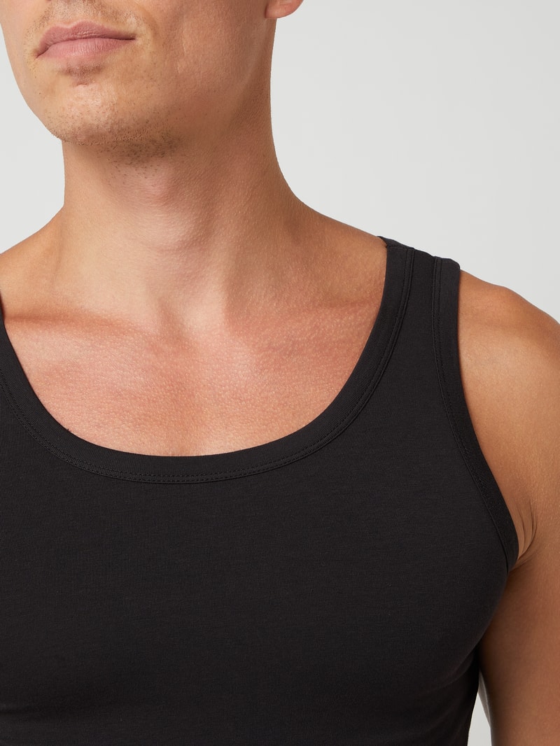 Tanktop mit Stretch-Anteil in schwarz