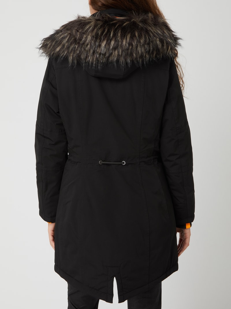 Funktionsjacke mit abnehmbarem Webpelz im Modell 'Wolkenlos 878' in schwarz