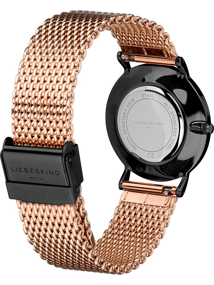 Liebeskind Quarzuhr in Roségold/ Schwarz günstig kaufen onesize